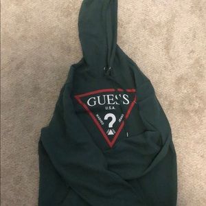 guess hoodie green